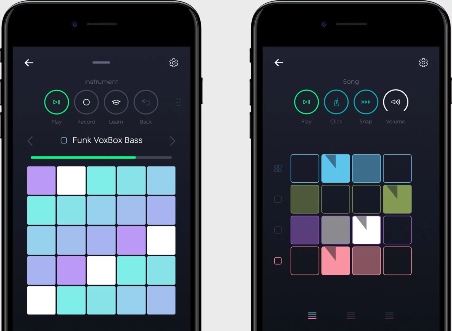 The Noise app acts as the Block system's sound engine and interfaces with the modules over Bluetooth