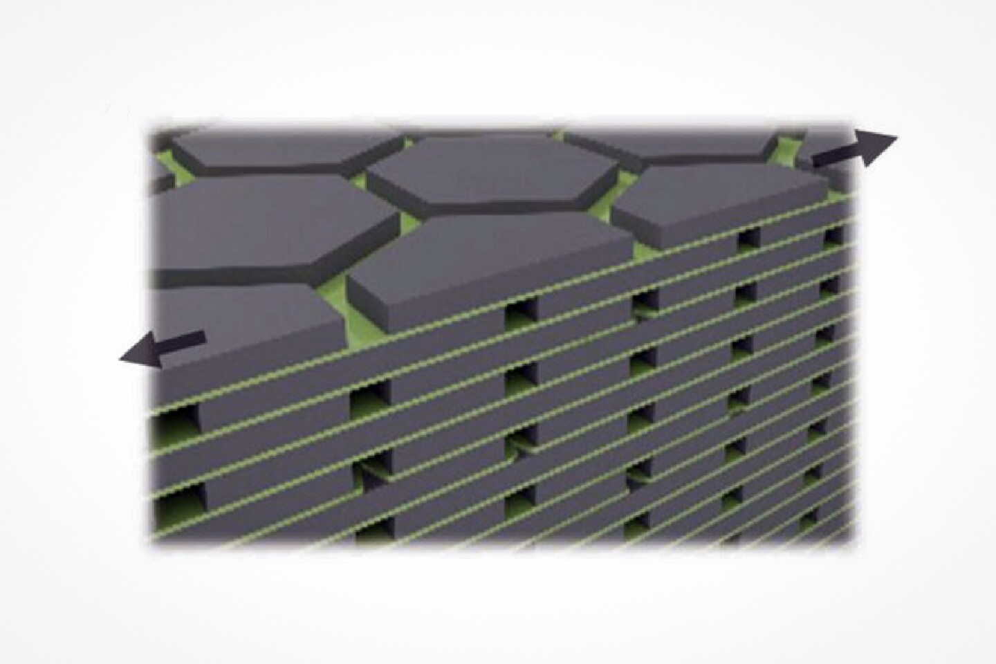 A diagram of the nacre-like cement composite created by the researchers