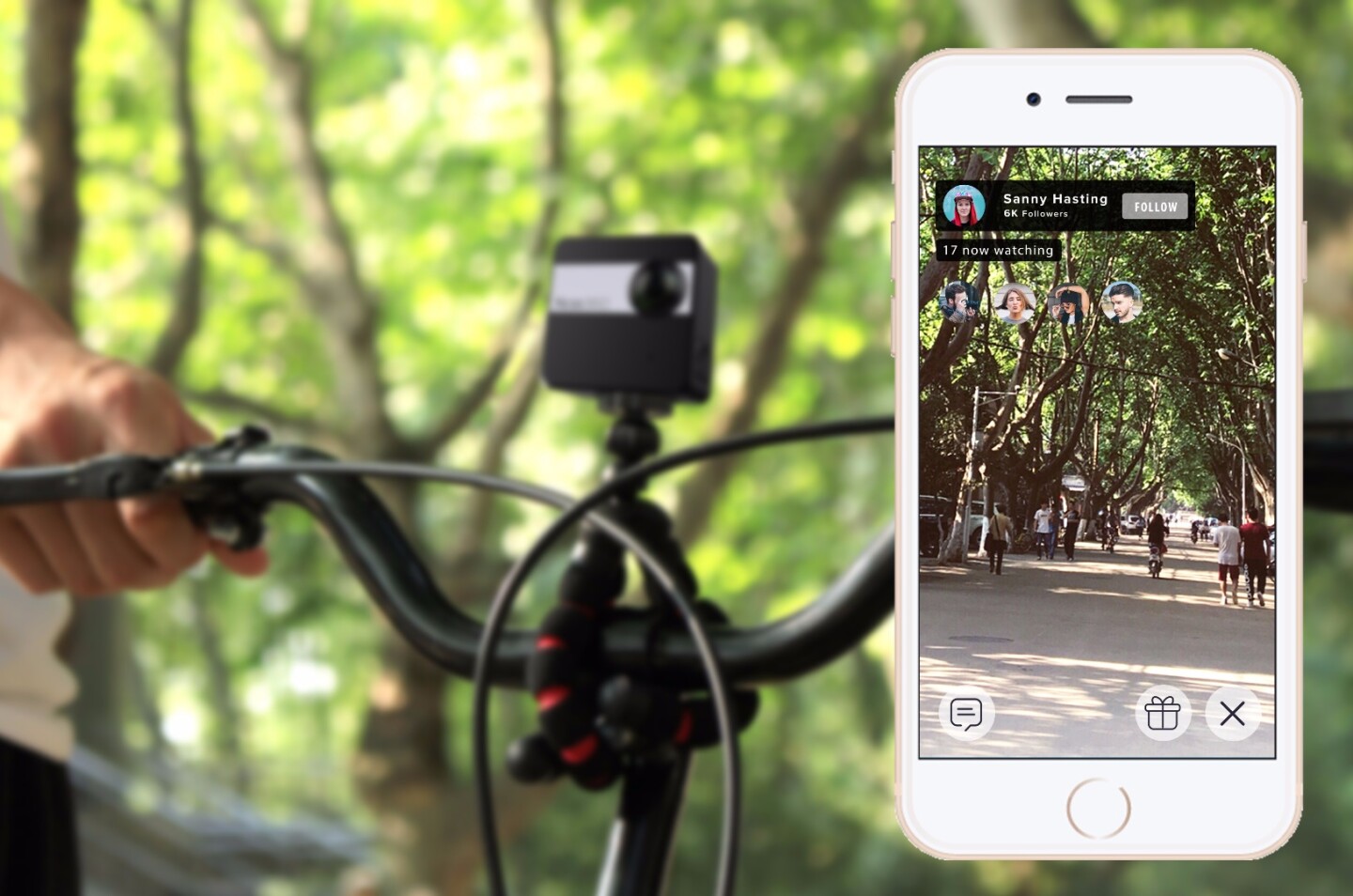 The Nico360 camera allows live streaming thanks to built-in Wi-Fi and Bluetooth