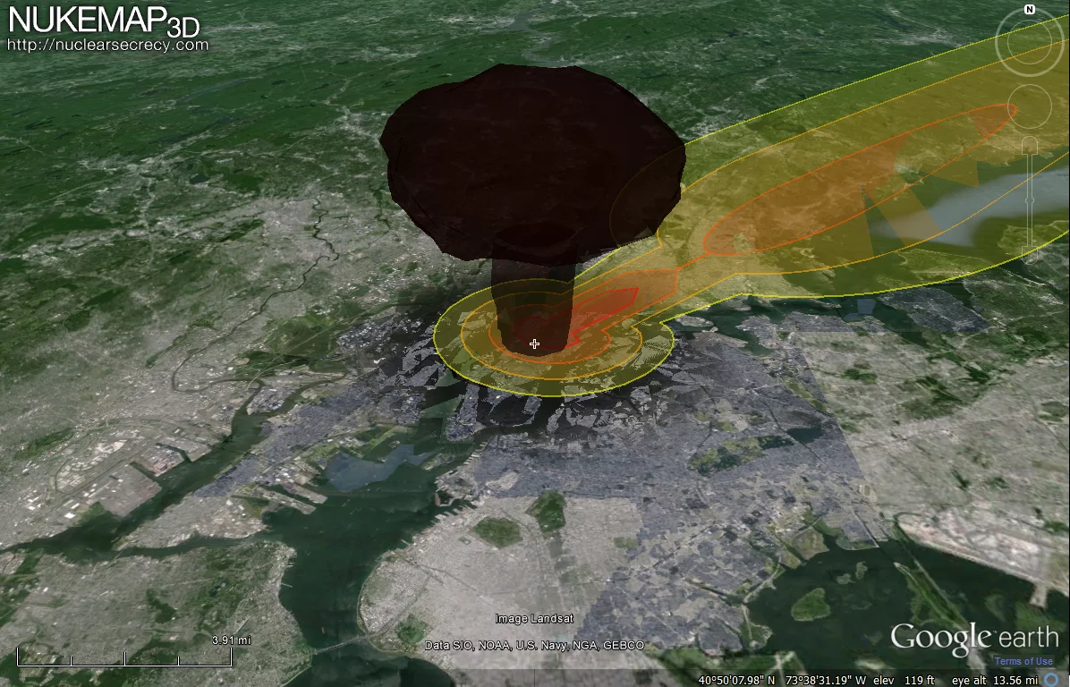 Nukemap3D produces virtual mushroom clouds