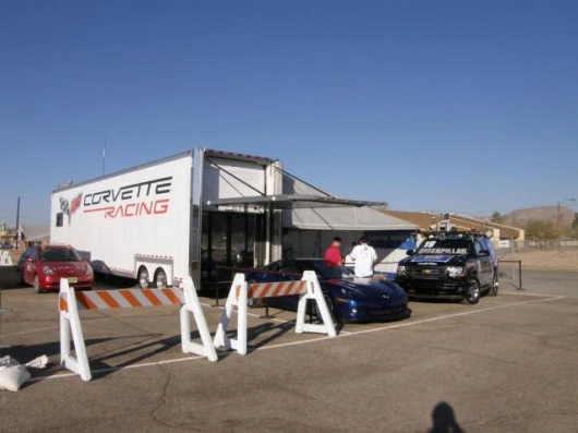 The Tartan racing team used the mobile pits normally used by Corvette Racing