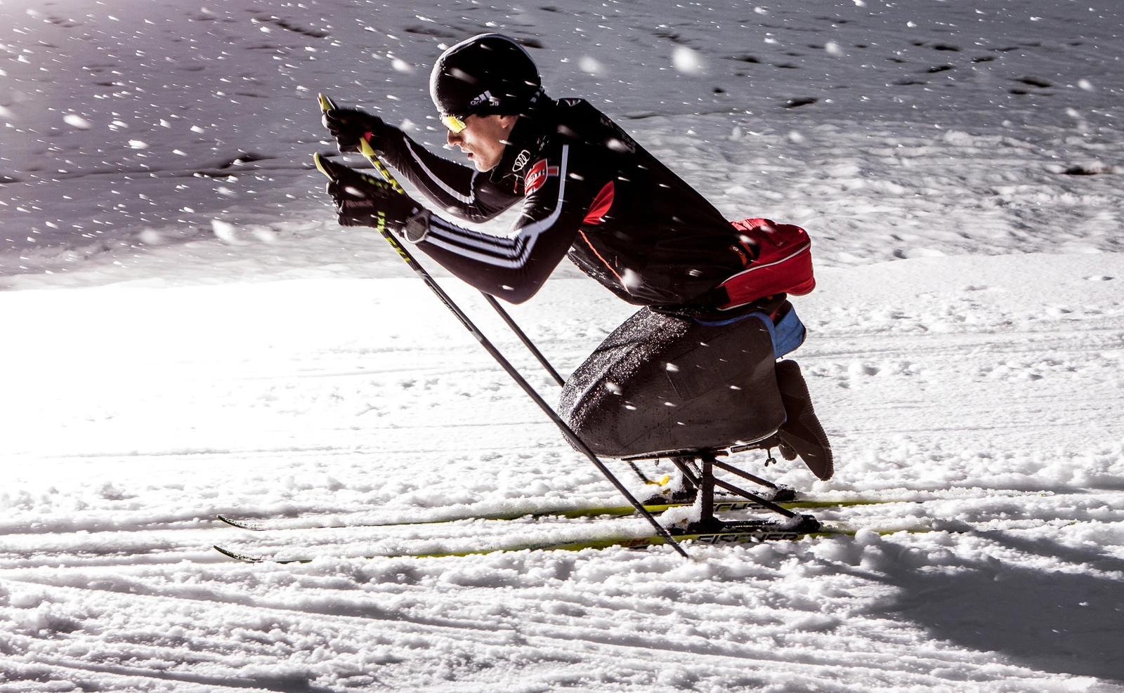 Scientists are using new technology to develop ski sledges optimized for each individual athlete (Photo: Ruben Elstner, MikroTribologie Centrum µTC)