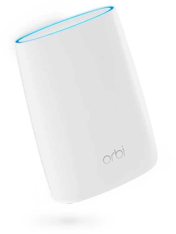 Netgear Orbi RBK50: the light ring around the top signifies connection status