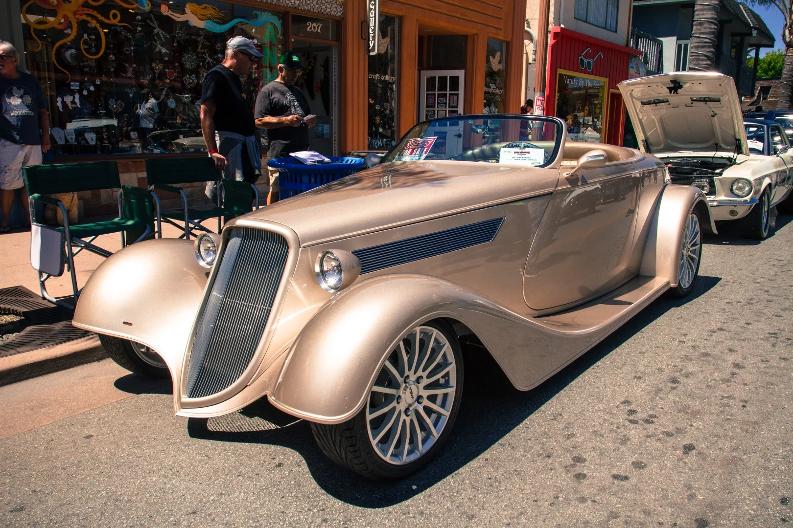 You'd never know this car is over 80 years old. The sleek design, the pristine restoration and customization, this 1933 Ford Roadster is a real gem