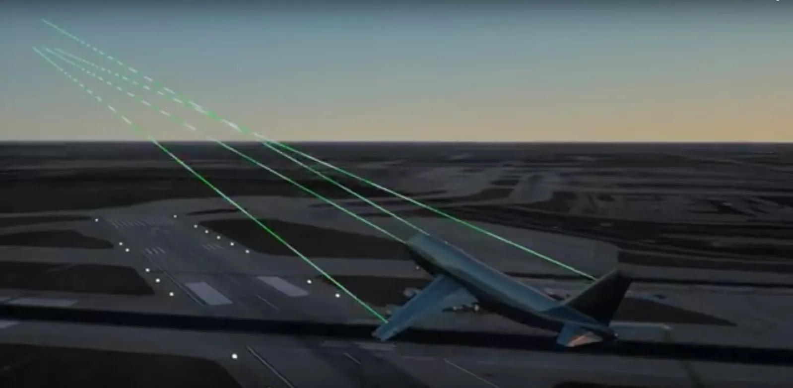 The ALTACAS system scans during takeoffs and landings