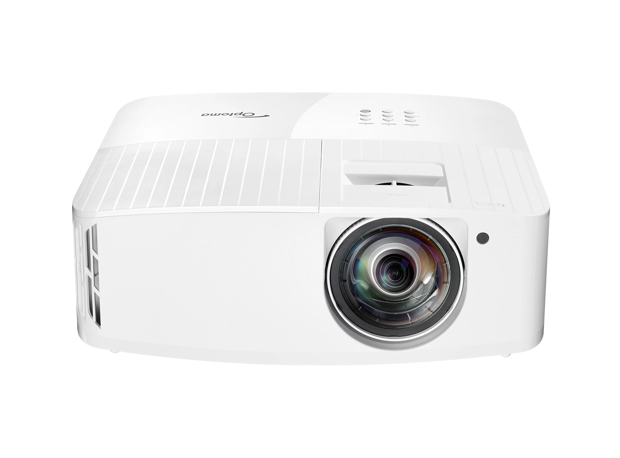 The UHD35STx gaming projector allows for split-screen multiplayer gaming at up to 300 diagonal inches