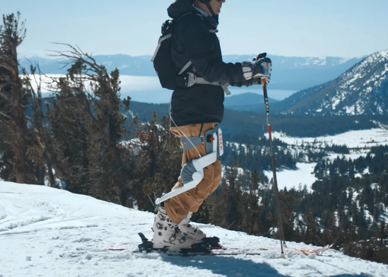 The ultimate aim of the Roam Robotics ski exoskeleton is to give you more time out on the slopes