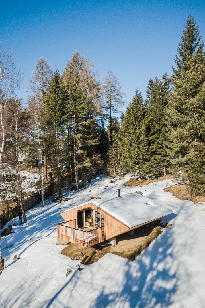 Architect Stefan Hitthaler recently completed an energy-efficient makeover of a mountain chalet near Brunico, South Tyrol, Italy
