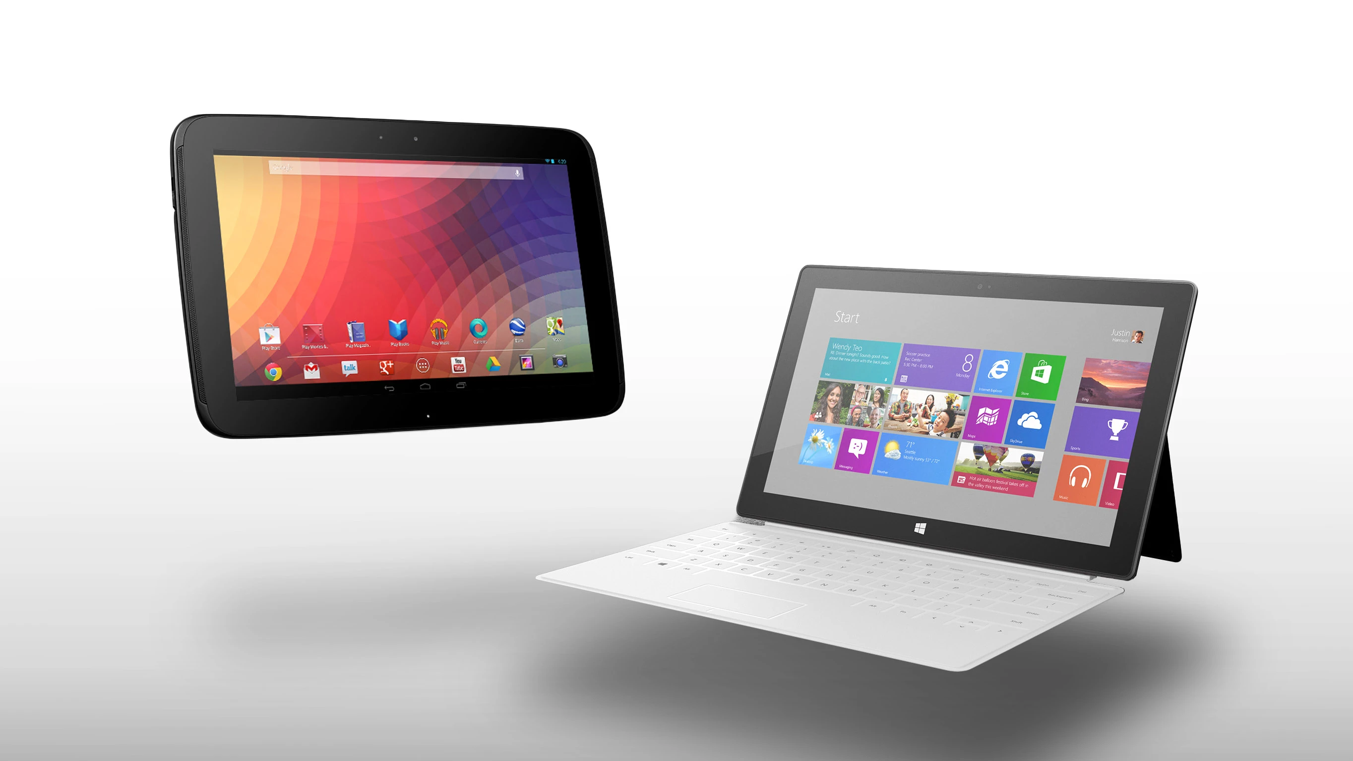 How does the Nexus 10 compare to Microsoft Surface RT?