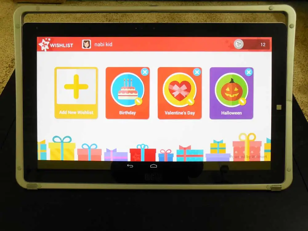 A special wishlist feature lets kids create wishlists around days or events (Photo: Lakshmi Sandhana/Gizmag.com)