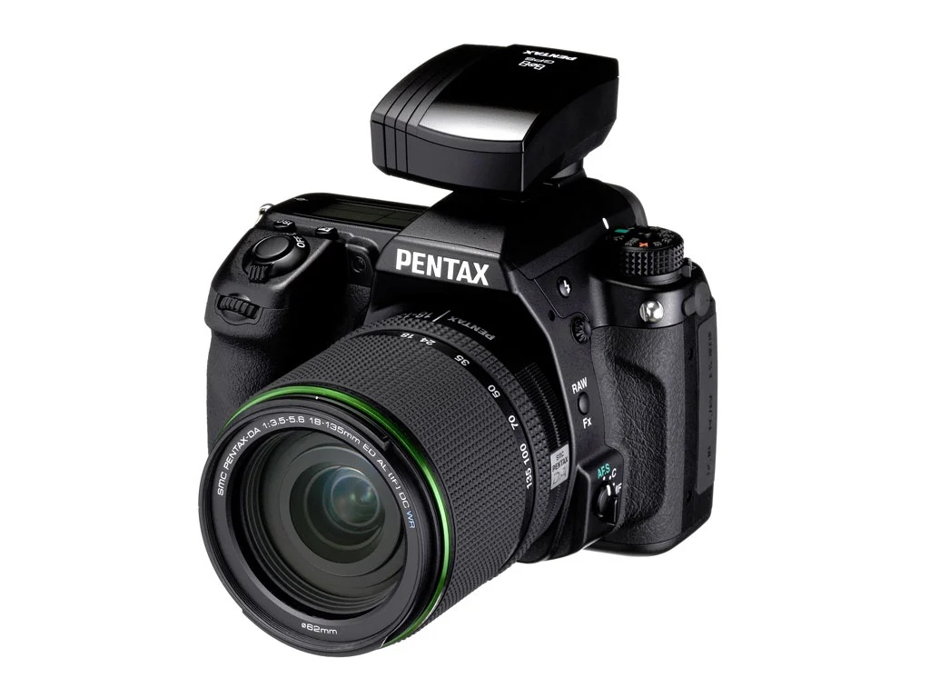 The O-GPS1 is designed to work with the K-5 and K-r digital SLR cameras from Pentax, but is also compatible with the company's 645D model