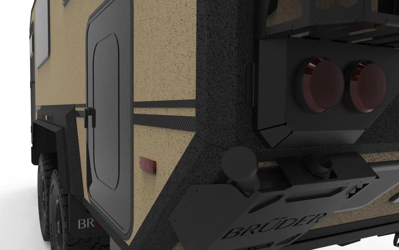 The carbon promises a unique finish to a highly distinctive trailer