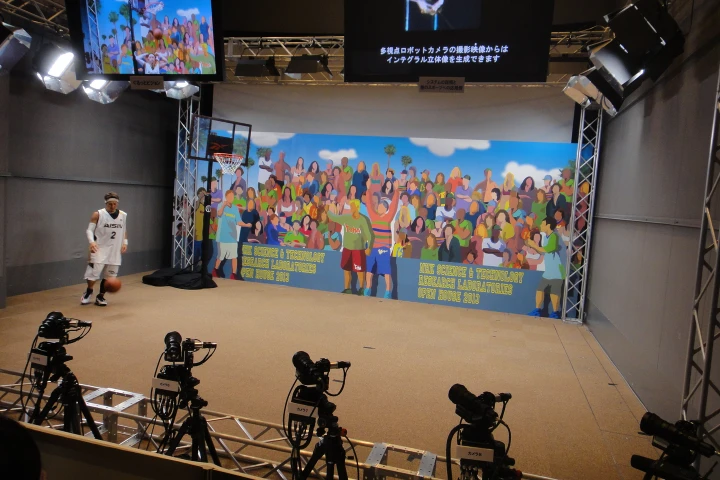 NHK's demo setup, for its new bullet-time system