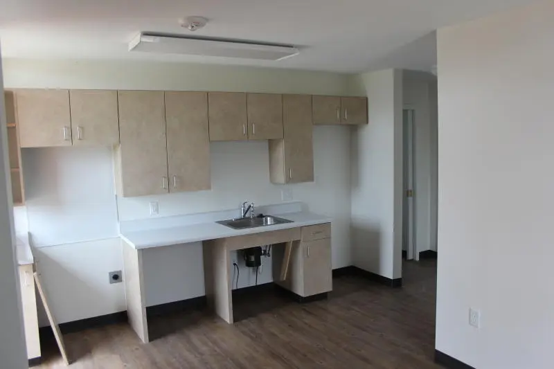 Inside the shipping container-based apartments