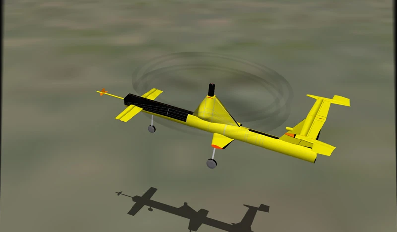 The co-axial design allows a compact rotor craft that does not require a anti torque system on its tail