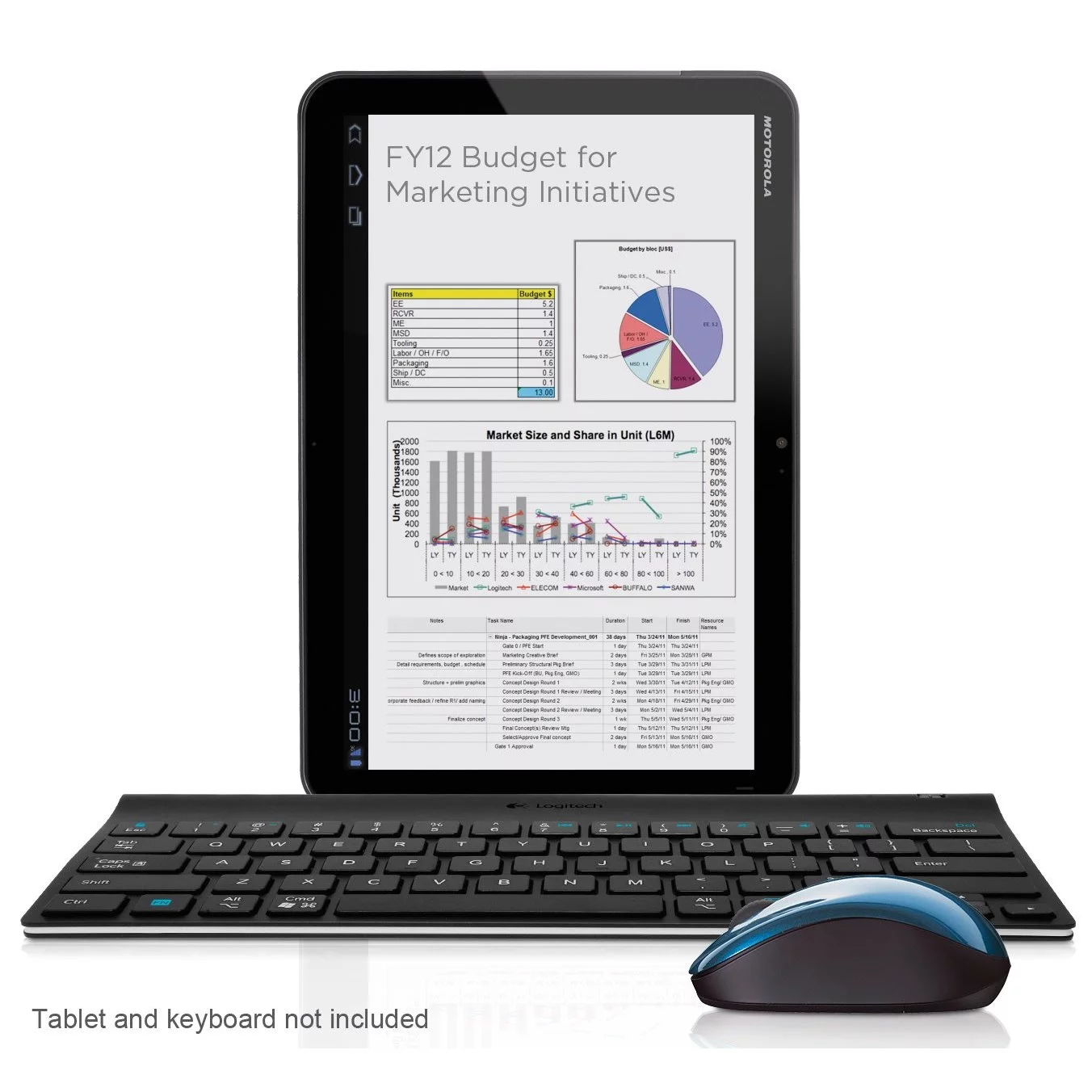 Logitech's Android tablet-ready keyboard comes with a case which doubles as a stand