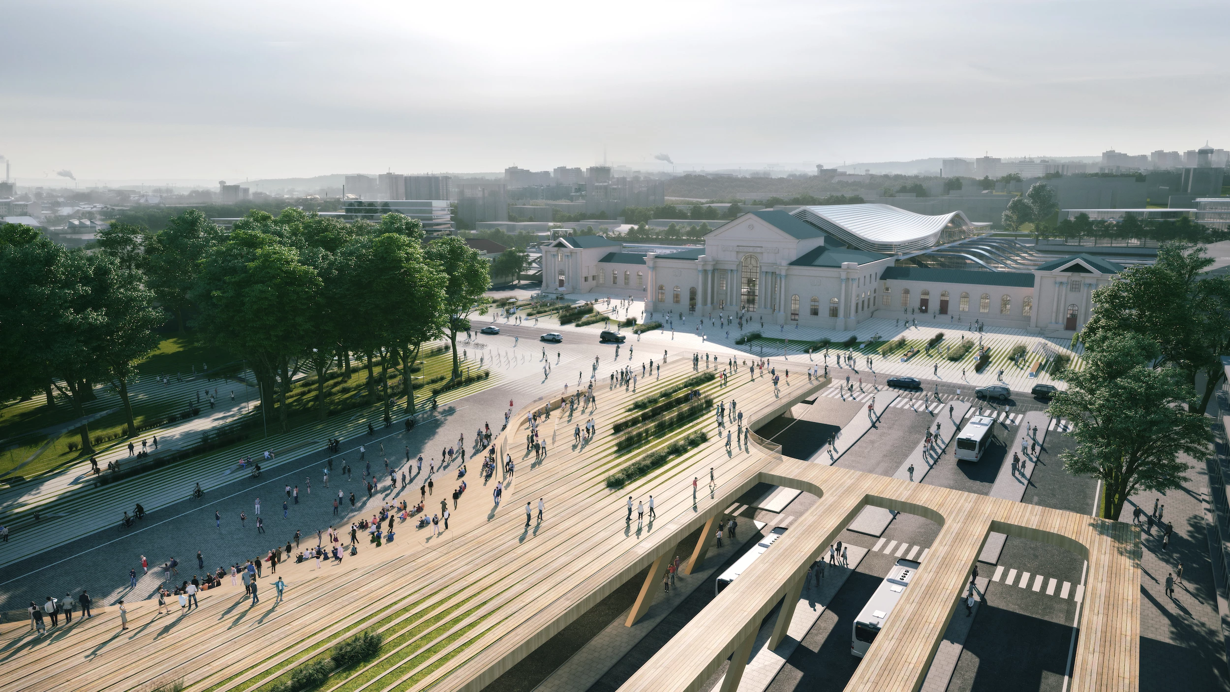 Green Connect will make use of locally sourced laminated timber as a sustainable construction material