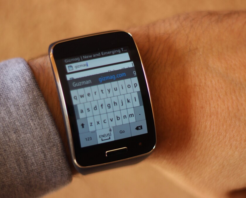 The Gear S' keyboard (Photo: Will Shanklin/Gizmag.com)