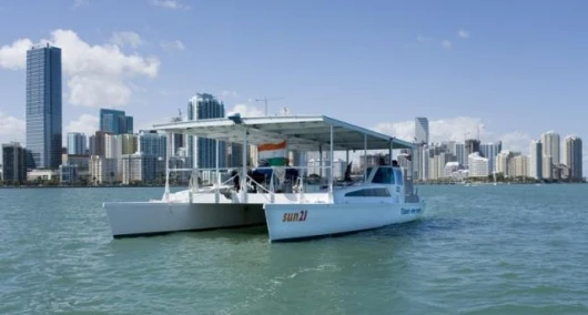 The sun21 leaves Miami for the final leg to New York City.