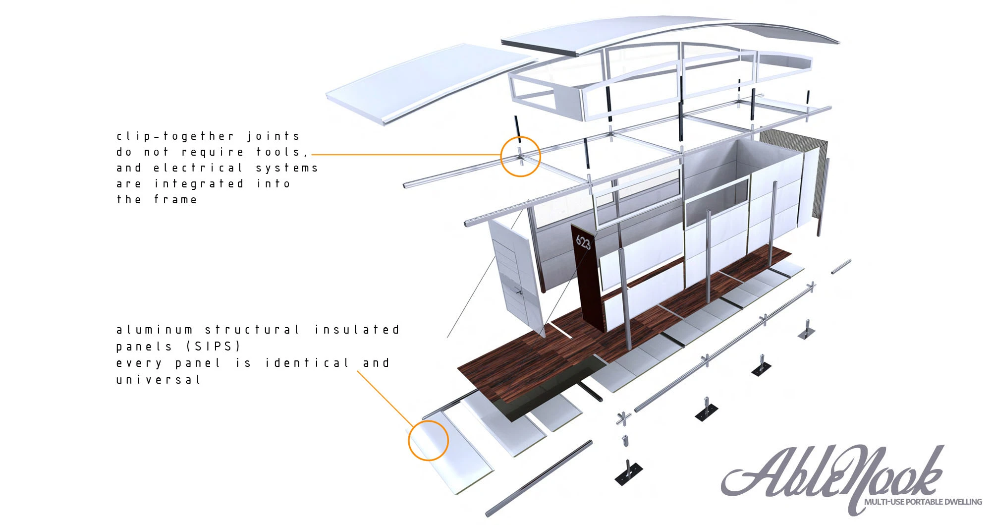 Each unit can be constructed by two people in as little as two hours