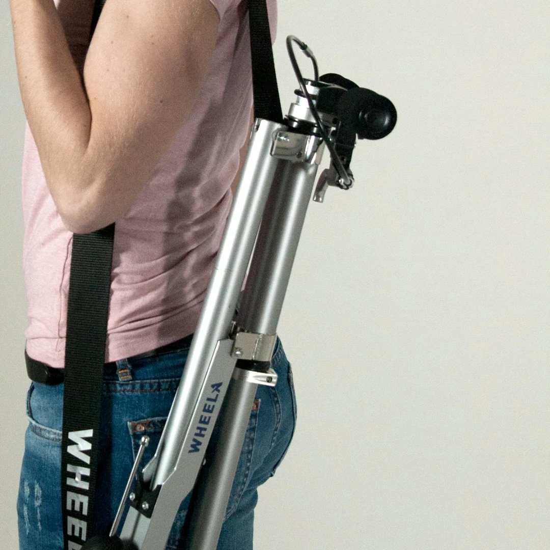 The Wheela is light and can be easily carried once folded