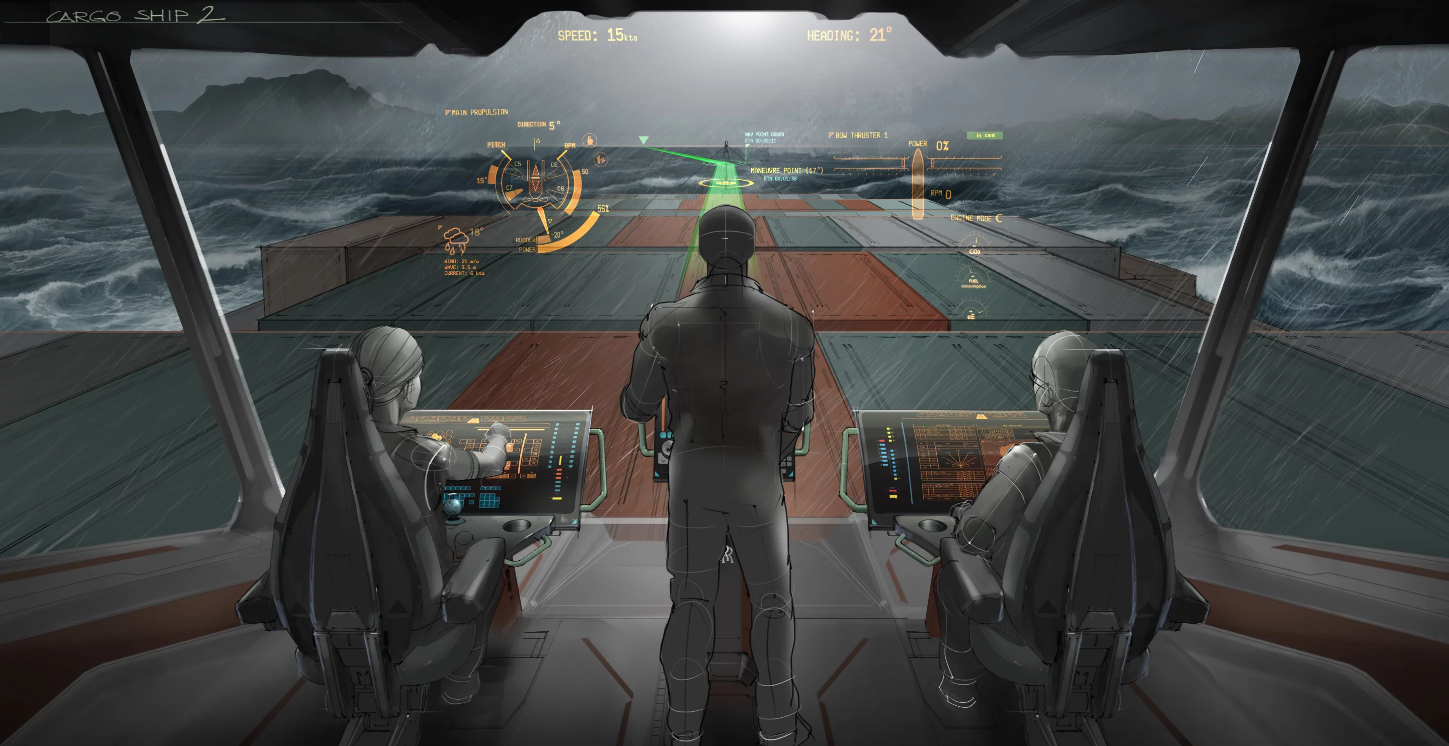 The windscreens of the ship of 2025 will be an augmented reality display