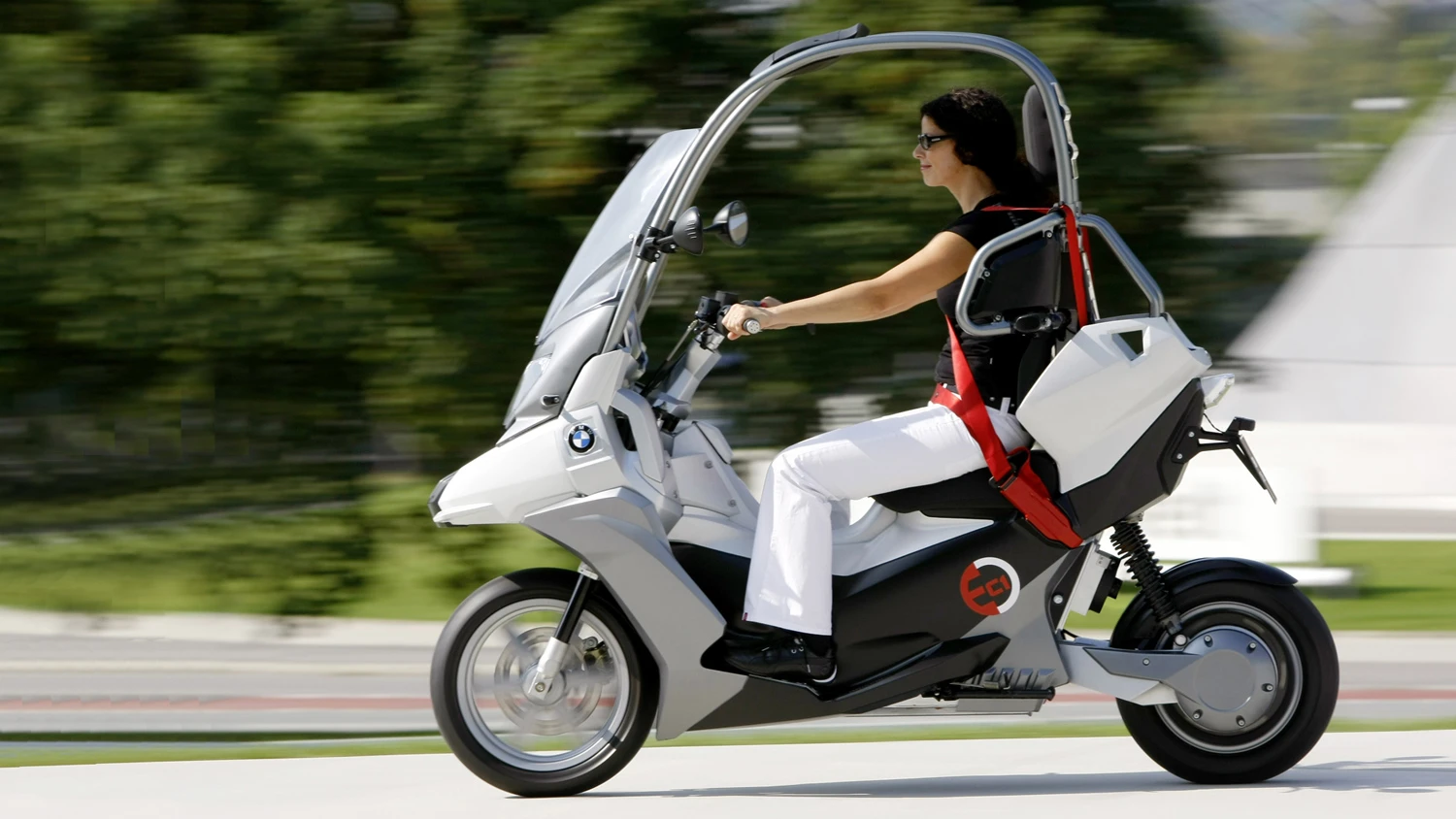 BMW's safety vehicle was originally knocked back by many countries which wanted people to ride it with a helmet and BMW would not relent, stating it was safer without a helmet - maybe next time?
