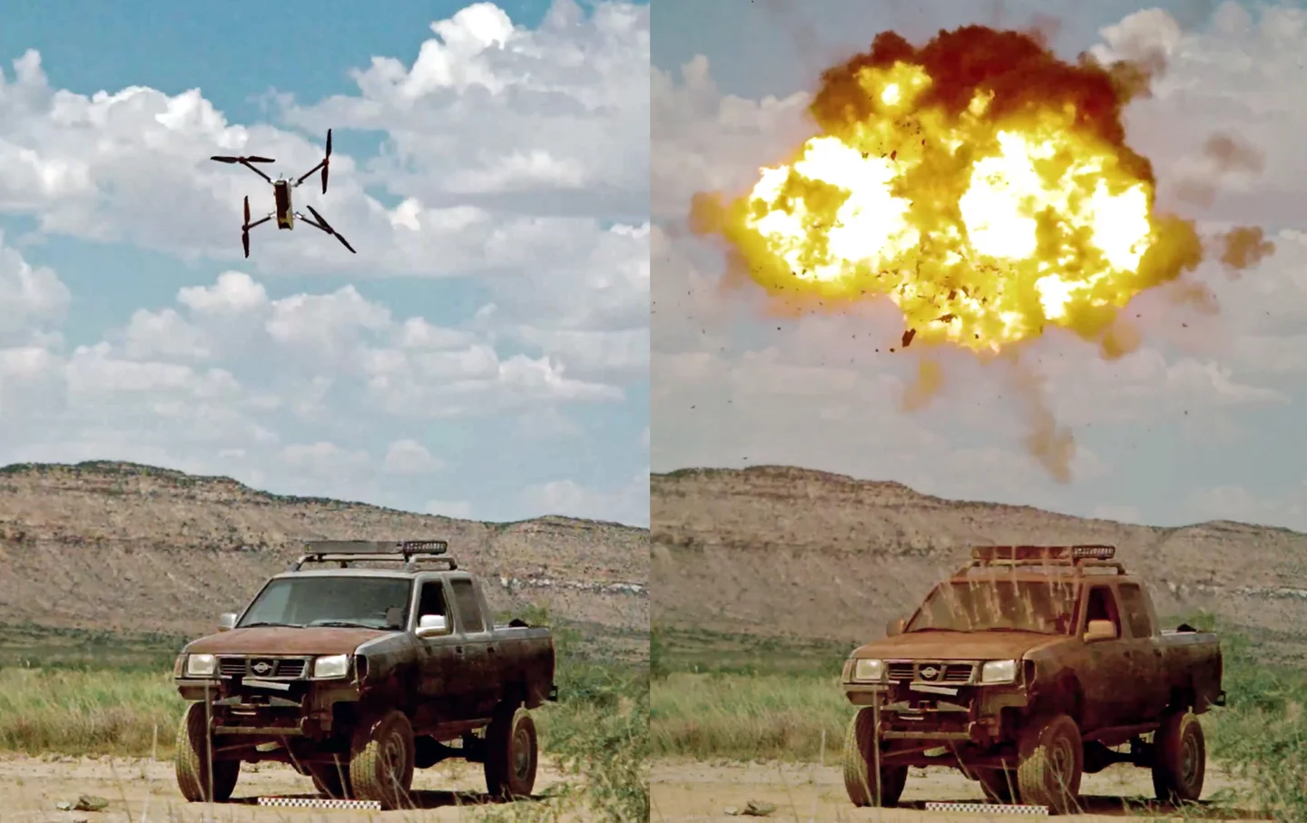 The Bolt-M can fly, with pin-point accuracy, to its target before exploding with an array of different munition types