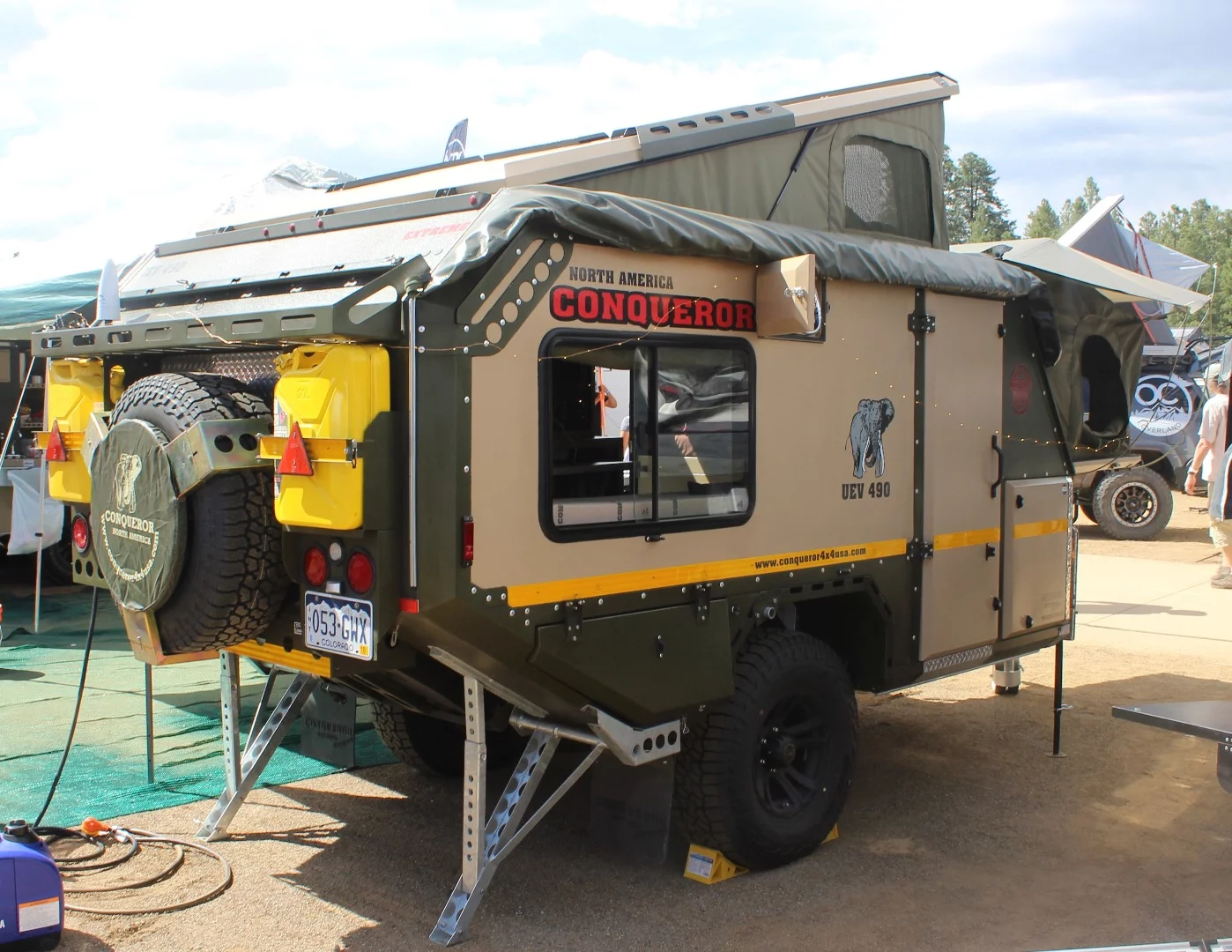 The Conqueror UEV 490 starts in the high $40K range (that's how it's listed in the brochure we picked up or we'd be more specific)