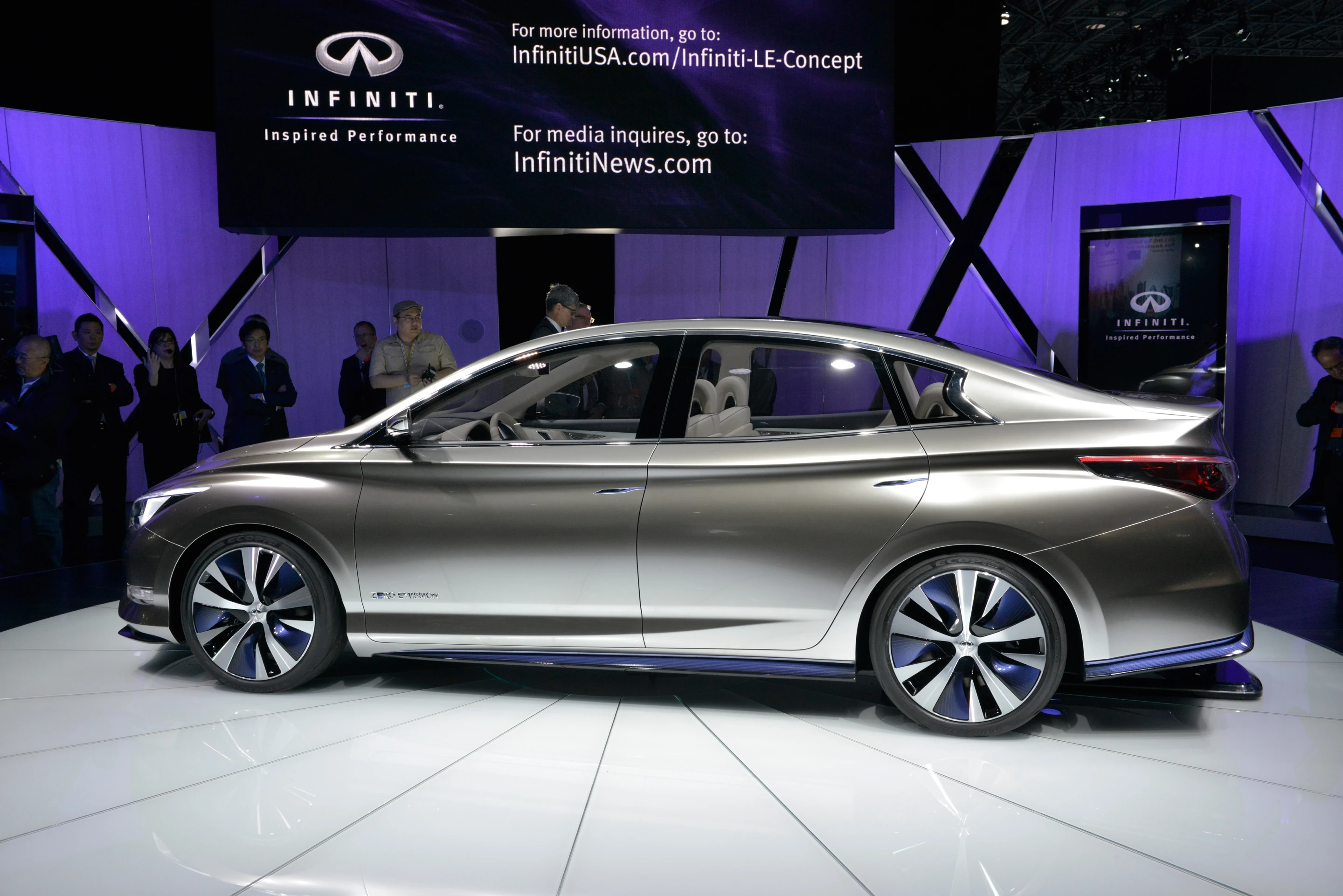 The Infiniti LE takes the stage at the New York Auto Show