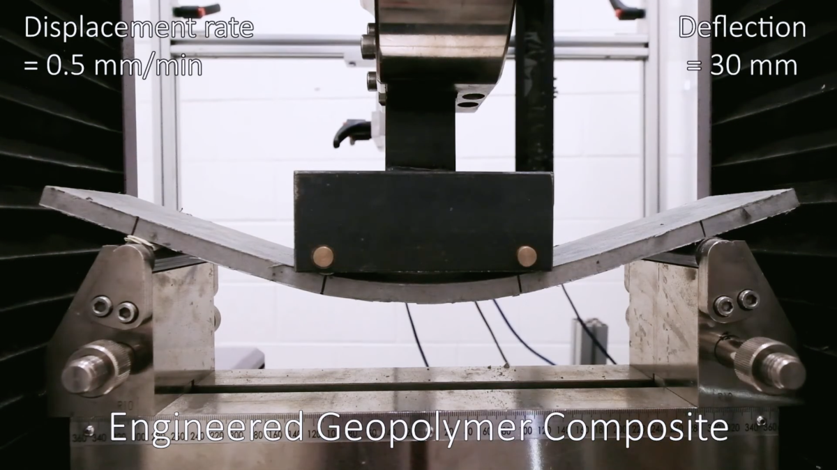 The new bendable concrete is put to the test