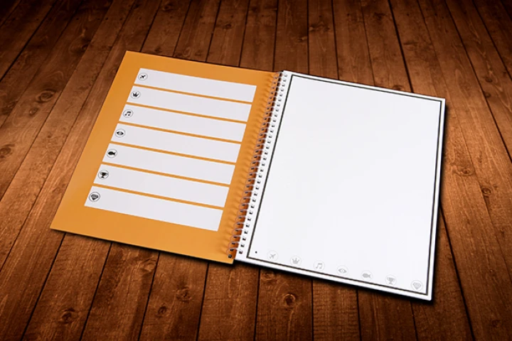 The Rocketbook's contents can be erased by placing it in the microwave for 30 seconds