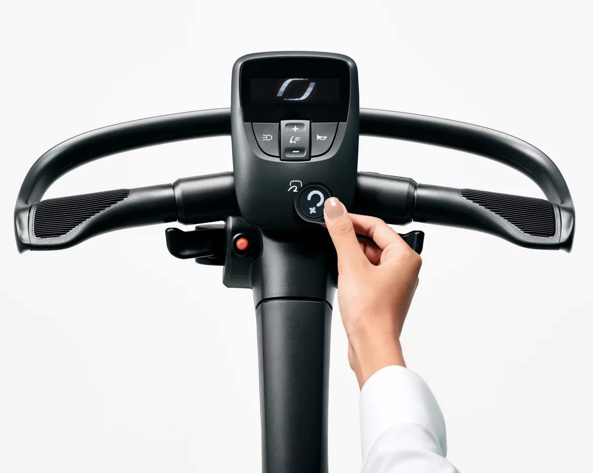 Riders power on using an electronic key