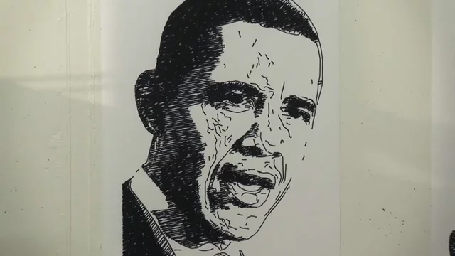 President Barack Obama sketched by eDavid