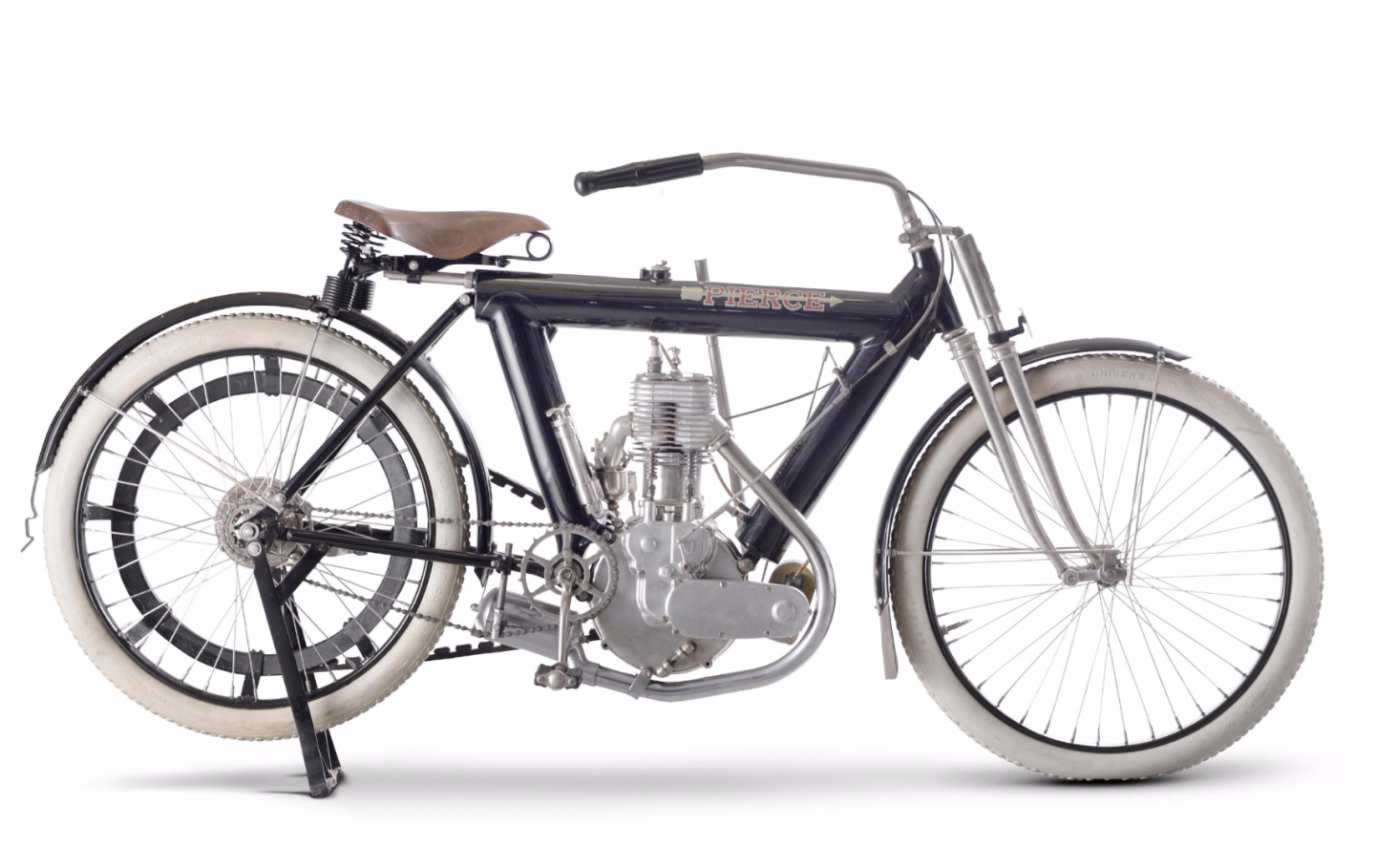 £36,800 ($56,818) - 1912 Pierce 592cc SingleLot 25 at Bonhams Lonatti Collection held on 17 October, 2015Estimate: £30,000 - 40,000 ($45,000 - $60,000)