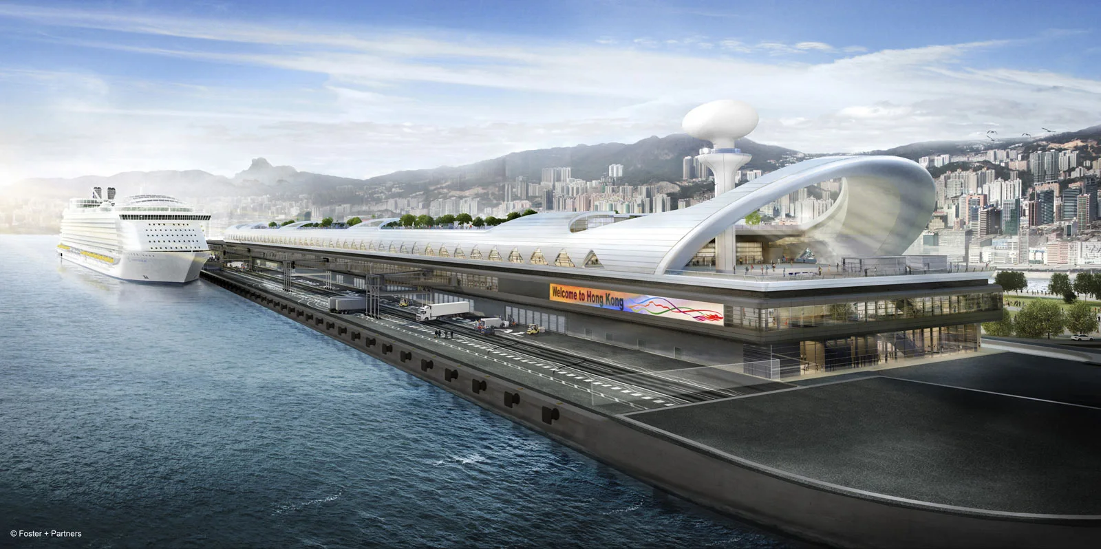 Berthing area for the terminal (Image: Foster + Partners)
