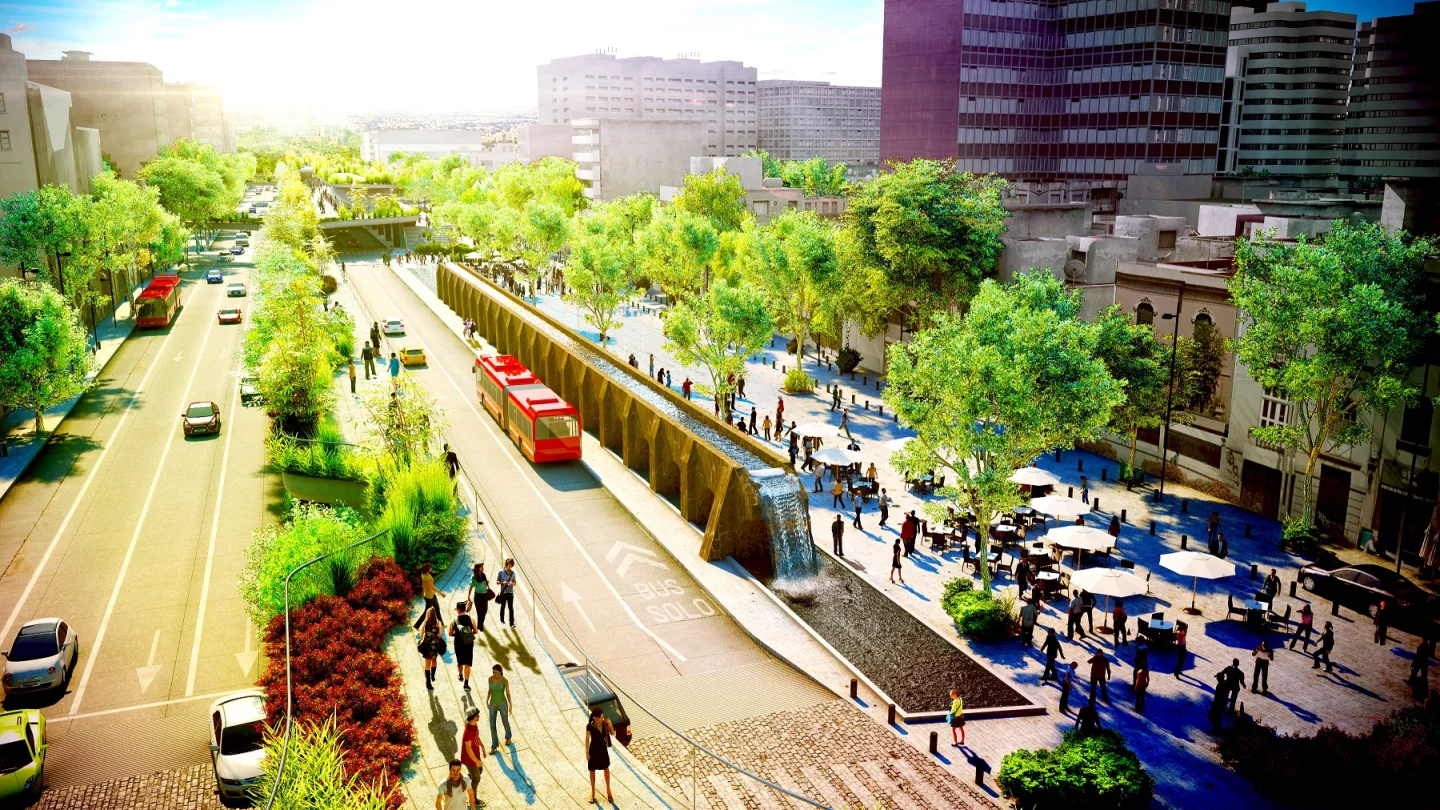 There will be new lanes added for buses, bikes, skaters, wheelchairs and strollers