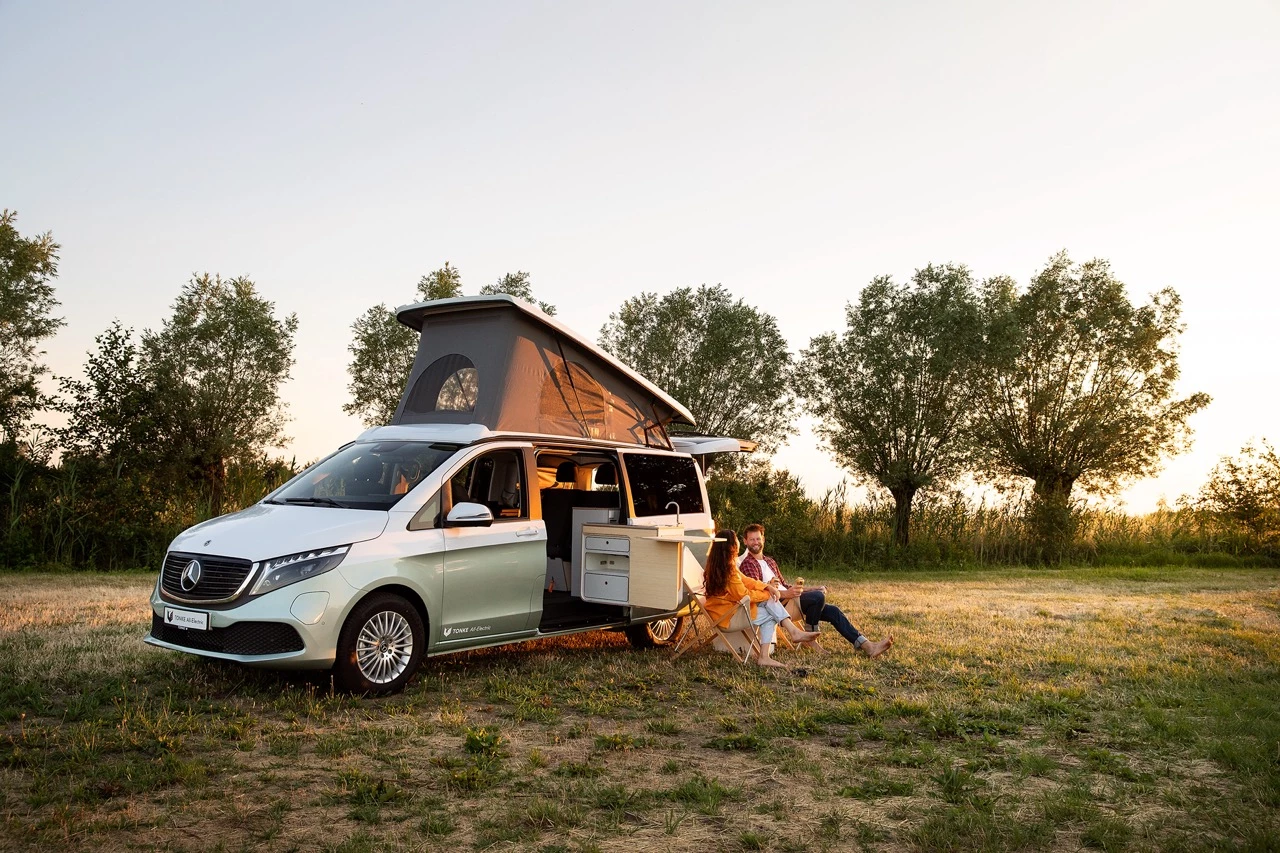 The Tonke ID. Buzz Explorer will get a swivel kitchen similar to the one on the Mercedes EQV Touring