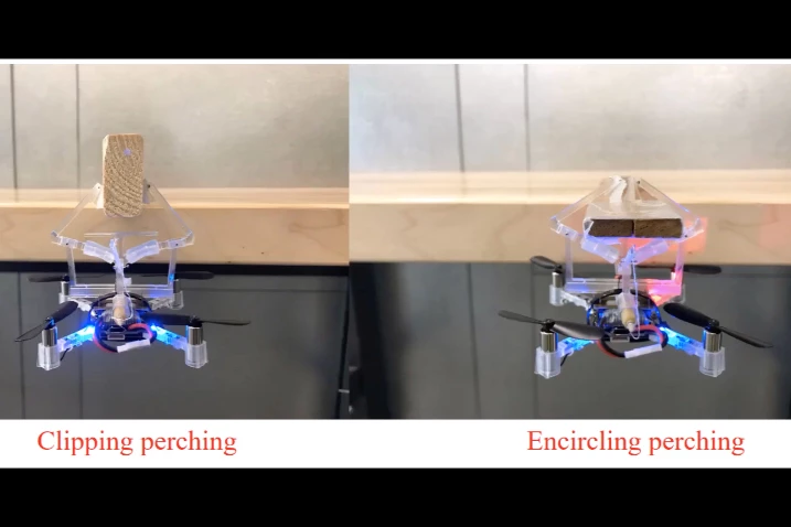 The device can grasp horizontal objects in two ways