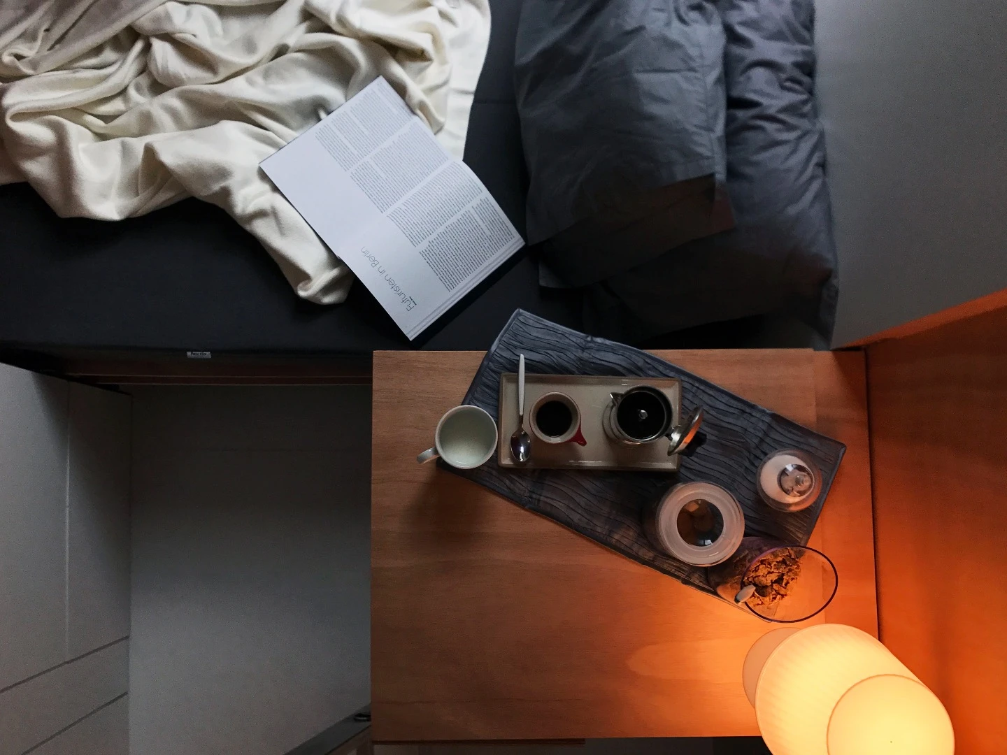 aVOID's bedside table
