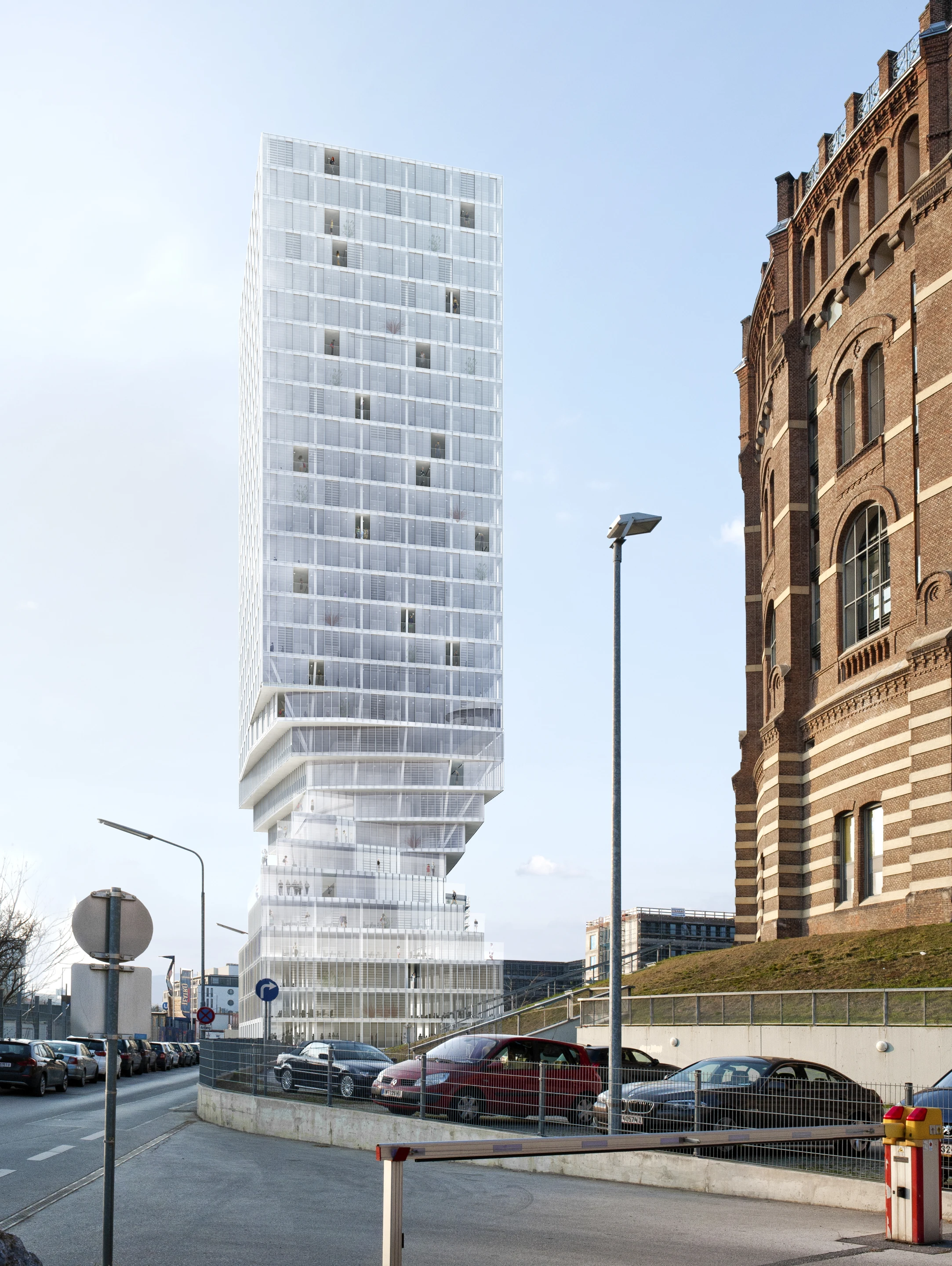 The design for the plaza around the tower serves like an oversized sundial, on which the shadow of the building shows passing time (Image: MVRDV)