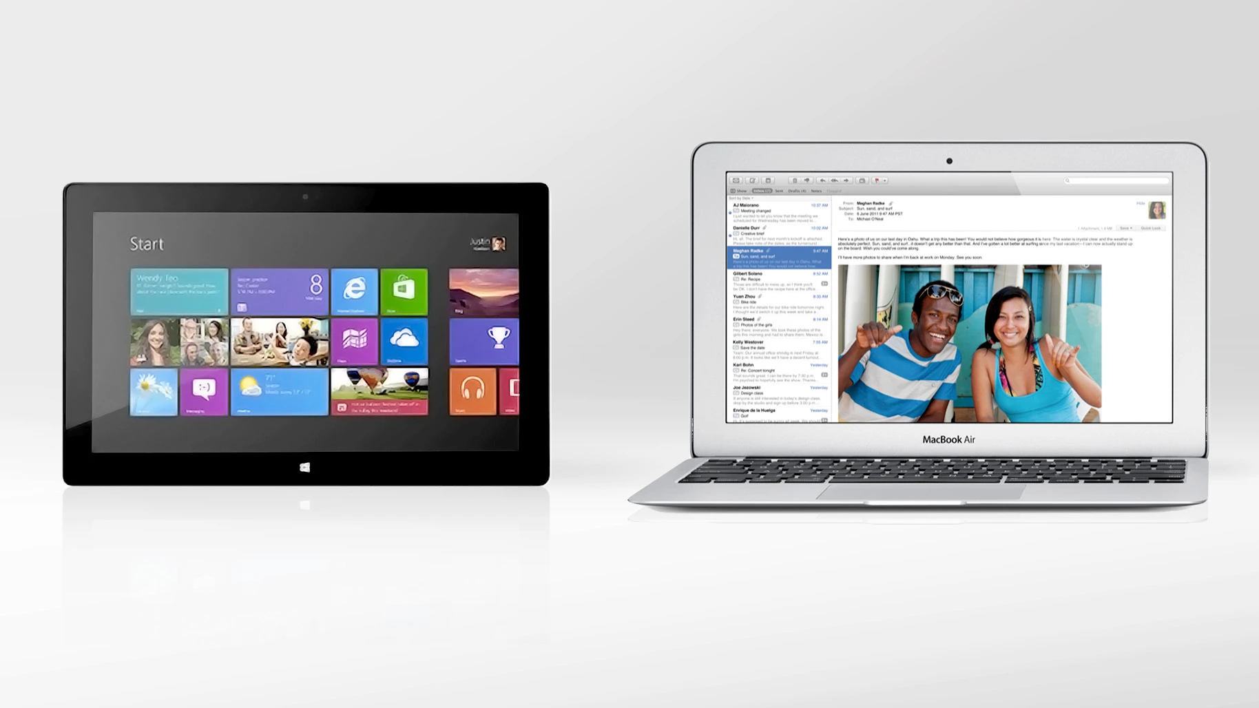 We compare the specs – and other features – of the Microsoft Surface Pro and MacBook Air