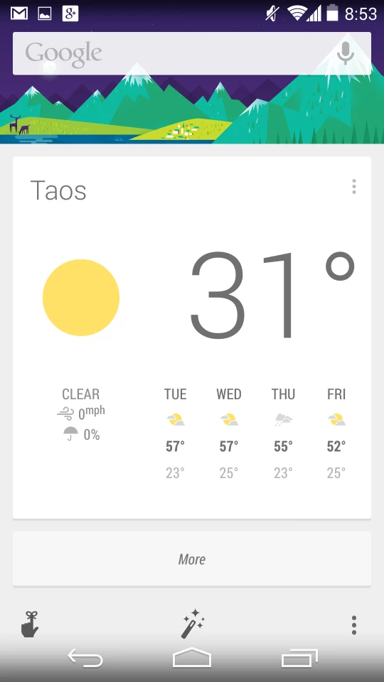 Google Now is always your left-most home screen
