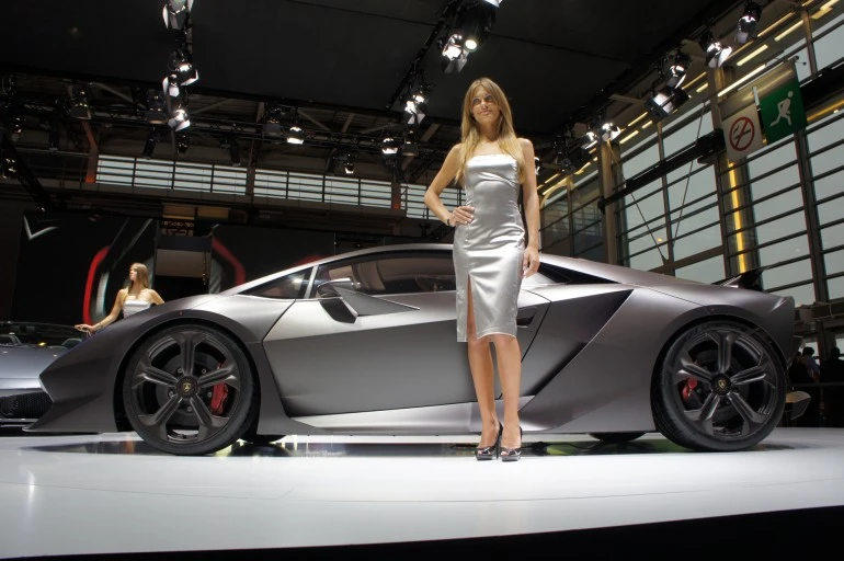 Lamborghini's carbon fiber Sesto Elemento concept was unveiled at the 2010 Paris Motor Show