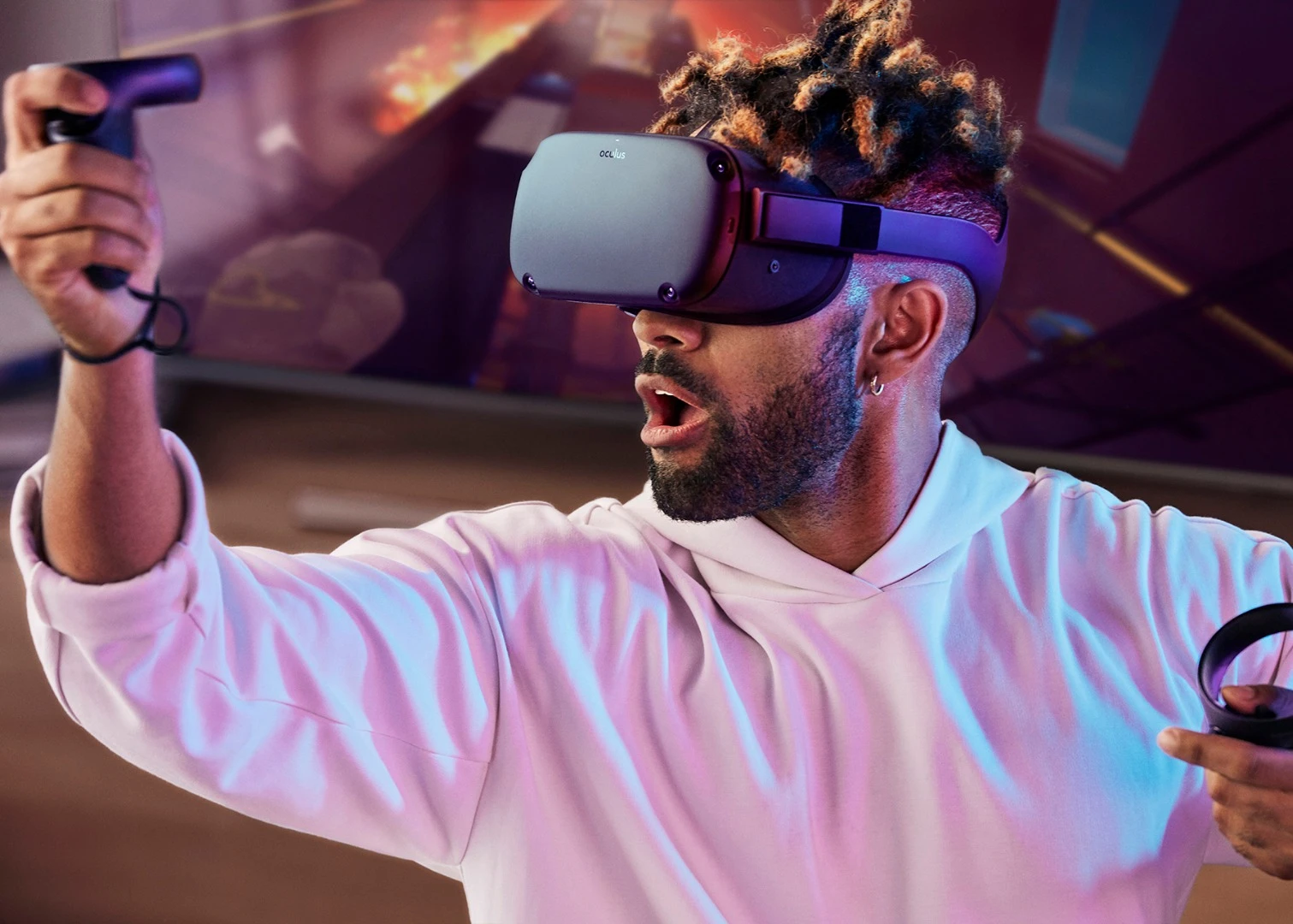 With no need for wires or a PC, the Oculus Quest lets you explore a room