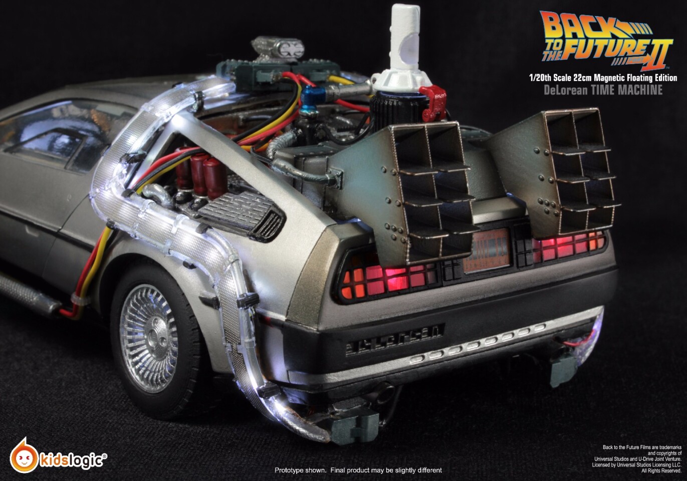 Back to the Future DeLorean model floats in mid-air