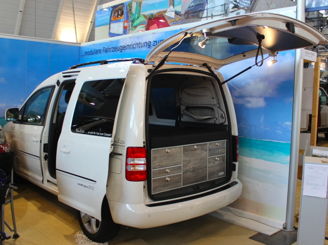 The VanEssa Caddy was one of the few true "mini" camper vans on show