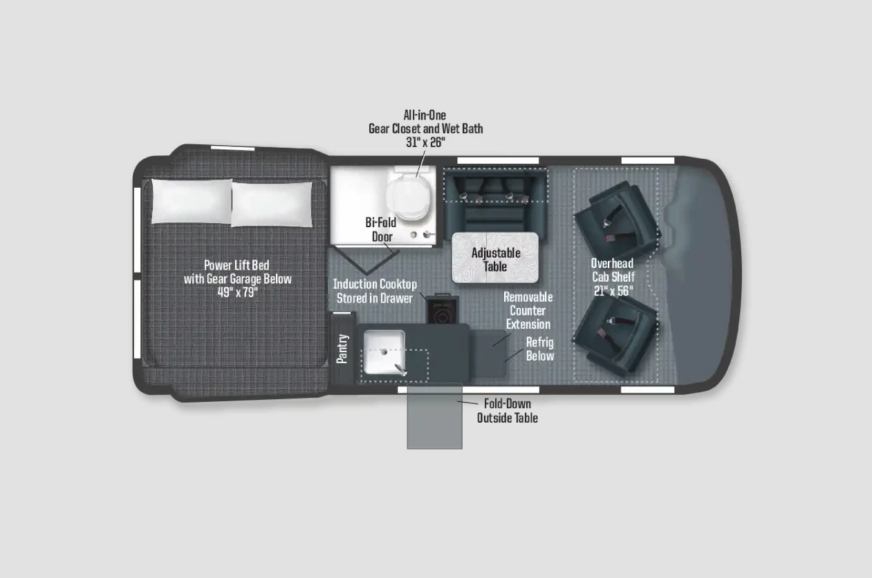 Winnebago Revel Sport 44C floor plan