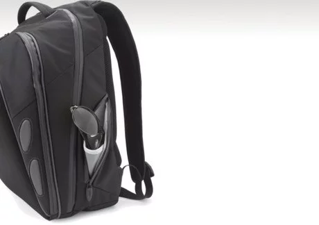The BacPac Control notebook bag from Dicota has an iPod controller integrated into the shoulder strap