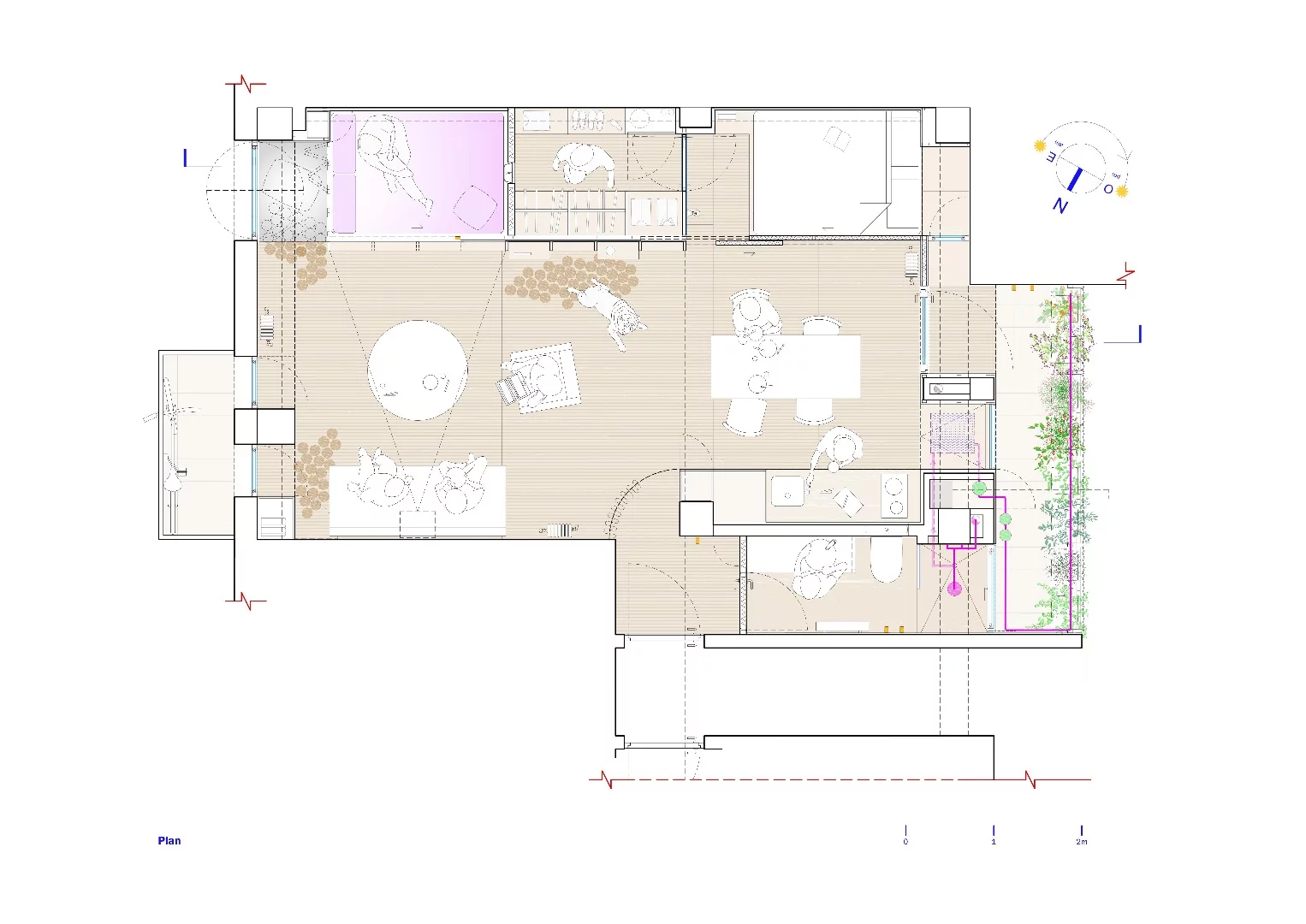 Architectural plan of the apartment